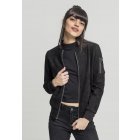 Jachetă bomber pentru femei // Urban classics Ladies Imitation Suede Bomber Jacket black