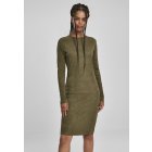 Rochie // Urban classics Ladies Peached Rib Dress LS olive
