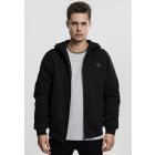 Urban Classics / Hooded Cotton Zip Jacket black