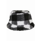 Pălărie // Flexfit Sherpa Check Bucket Hat white/black