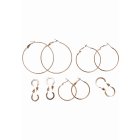 Cercei // Urban Classics / Basic Hoop Earrings 6-Pack gold