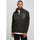 Jachetă pentru bărbati  // Urban Classics / Patched Micro Fleece Jacket black