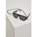 Ochelari de soare // Urban Classics 101 Chain Sunglasses black/black