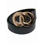 Curea femei // Urban Classics / Synthetic Leather Chain Buckle Ladies Belt black