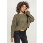 Pulover pentru femei // Urban Classics Ladies Wide Oversize Sweater olive