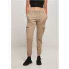 Pantaloni // Urban Classics Ladies High Waist Cargo Comfort Jogging Pants softtaupe