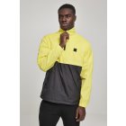 Jachetă pentru bărbati  // Urban Classics Stand Up Collar Pull Over Jacket brightyellow/blk