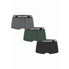 Boxeri // Urban classics Boxer Shorts 3-Pack grey+darkgreen+black