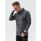 Men's sweatshirt with a stand-up collar B1354 - black