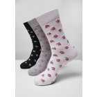Şosete // Urban classics Recycled Yarn Flower Socks 3-Pack grey+black+white