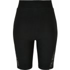 Pantaloni scurti // Urban Classics Ladies High Waist Lace Inset Cycle Shorts black