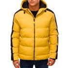 Men's winter quilted jacket C535 - yellow