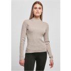 Urban Classics / Ladies Rib Knit Turtelneck Sweater warmgrey