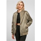 Jachetă  pentru femei  // Urban Classics Ladies Oversized Satin Bomber Jacket softolive